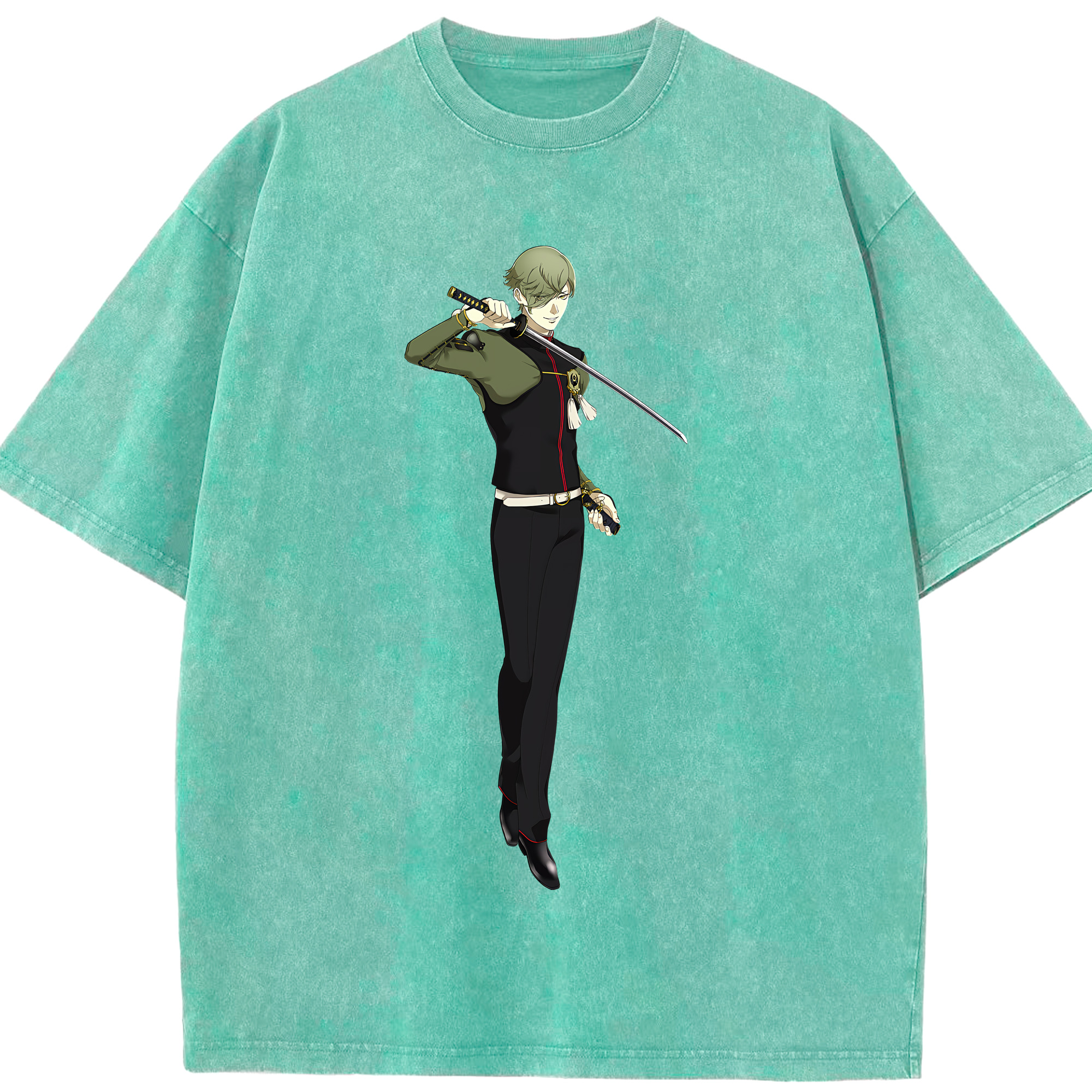 （画像用） 刀剣乱舞 Touken Ranbu 綿100% ヴィンテージ風 半袖Tシャツ（フロントプリント）